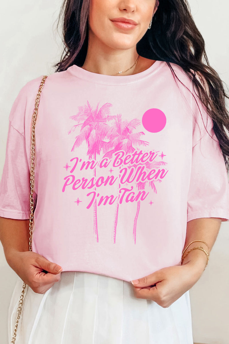 Better Person When I'm Tan Comfort Colors Adult Ring-Spun Cotton Tee