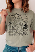 Camping Collage Comfort Colors Adult Ring-Spun Cotton Tee
