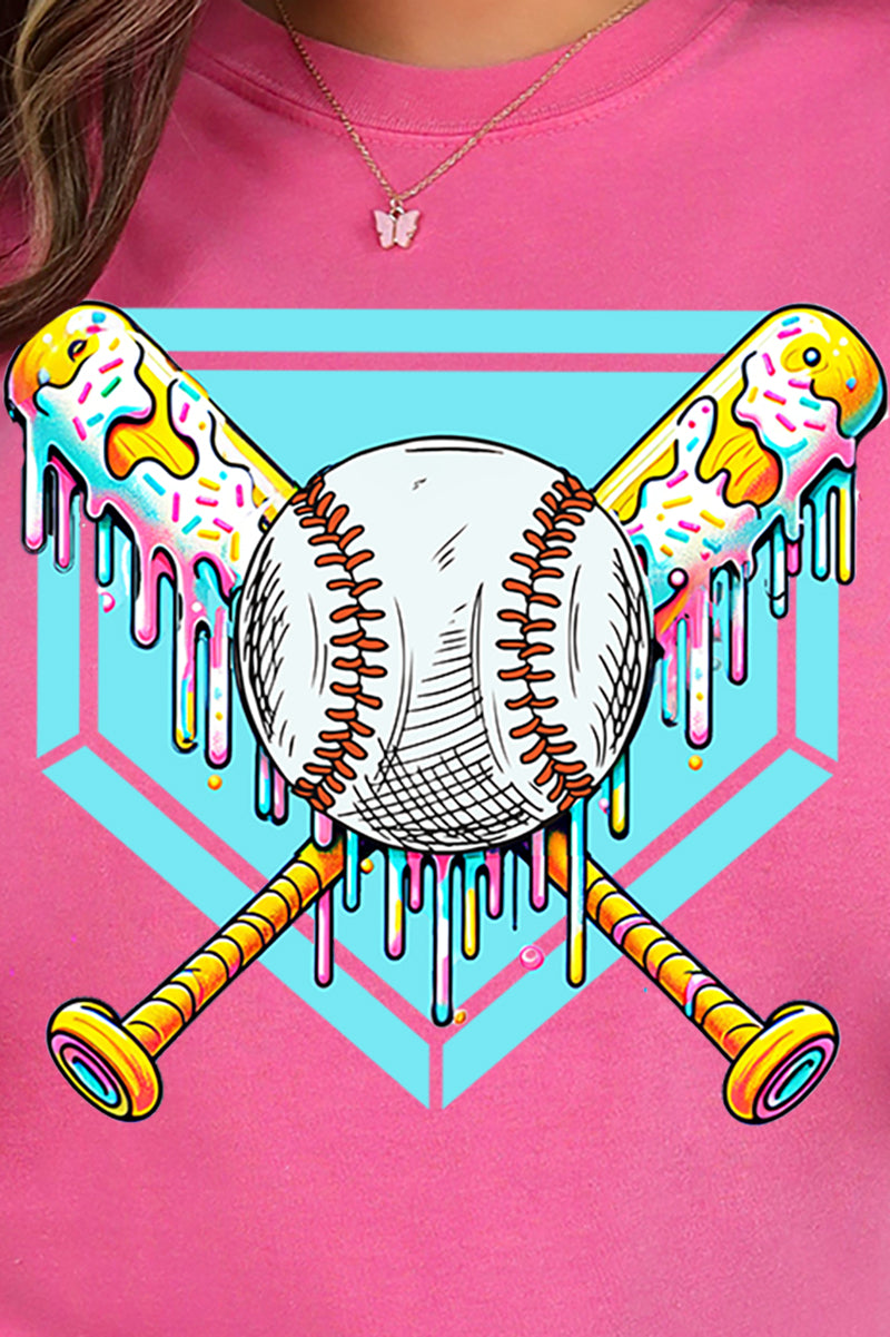 Drippy Baseball Home Plate Comfort Colors Adult Ring-Spun Cotton Tee