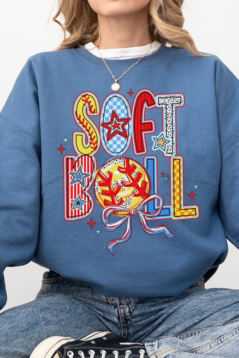 All Things Softball Doodle Heavy-weight Crew Sweatshirt product image 1