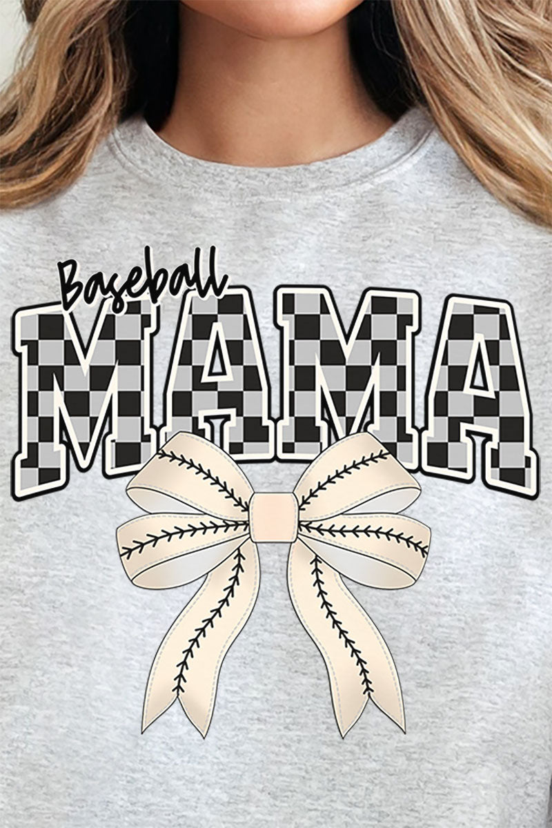 Baseball Checkered Mama Heavy-weight Crew Sweatshirt product image 2