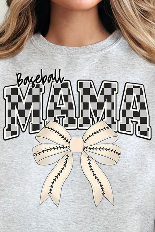 Baseball Checkered Mama Heavy-weight Crew Sweatshirt product image 2
