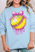 Coquette Drippy Softball Heavy-weight Crew Sweatshirt product image 1