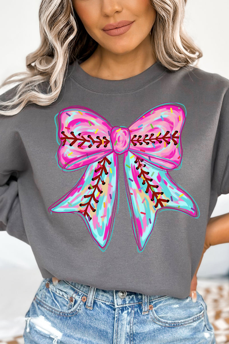 Drippy Ball Bow Heavy-weight Crew Sweatshirt product image 1