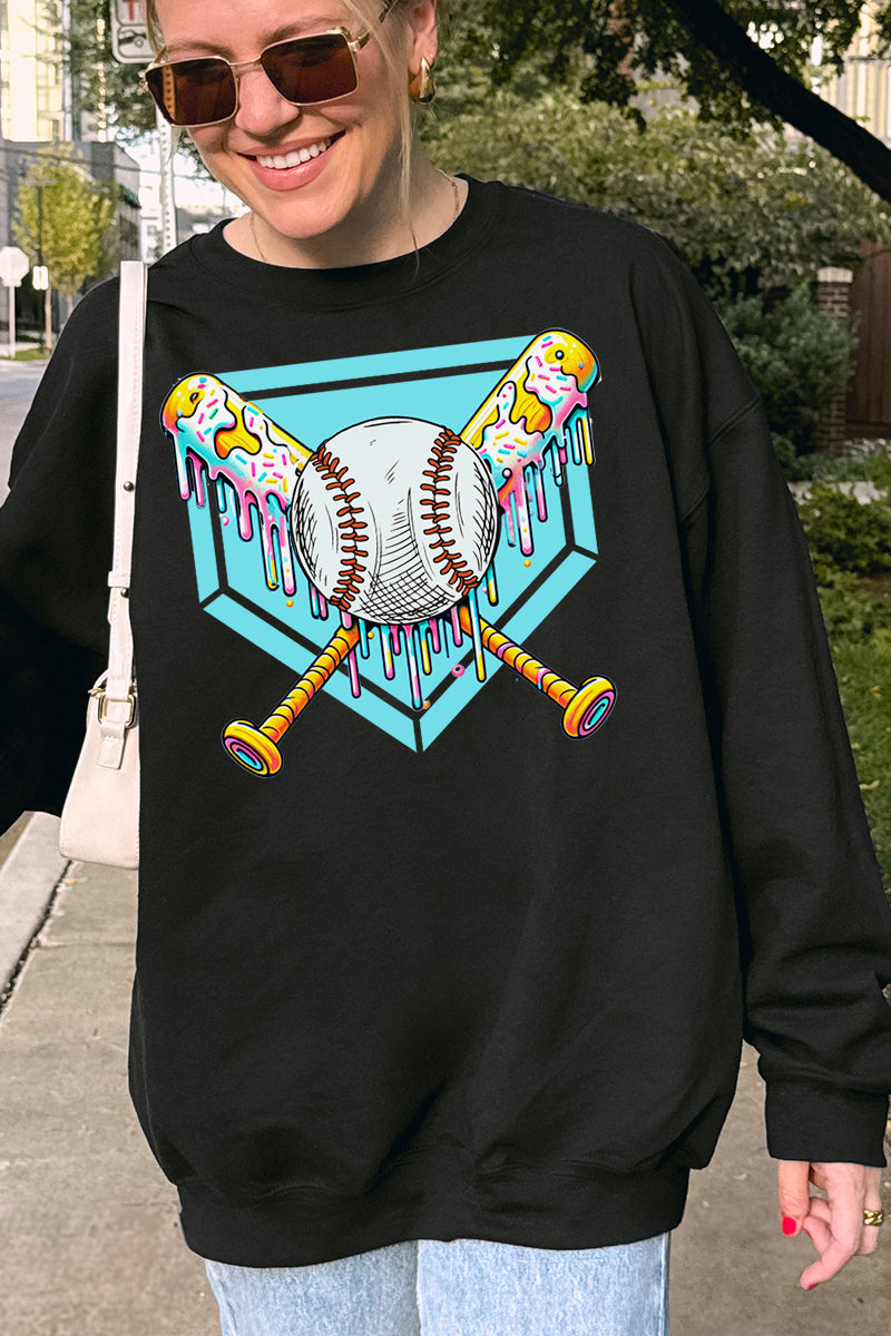 Drippy Baseball Home Plate Heavy-weight Crew Sweatshirt product image 1