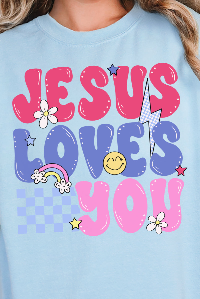 Bubble Jesus Loves You Unisex NuBlend Crew Sweatshirt product image 2