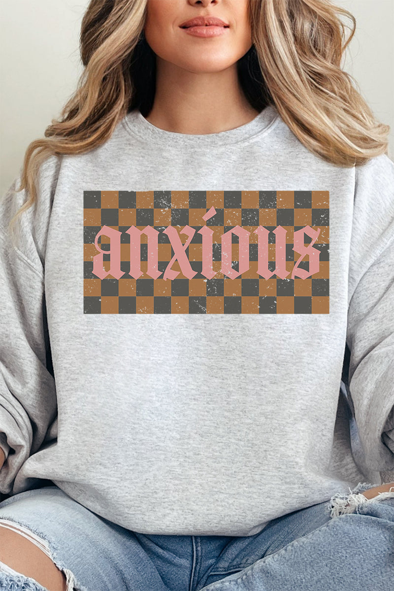 Checkered Anxious Unisex NuBlend Crew Sweatshirt product image 13