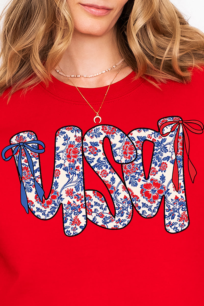 Floral USA Unisex NuBlend Crew Sweatshirt product image 2