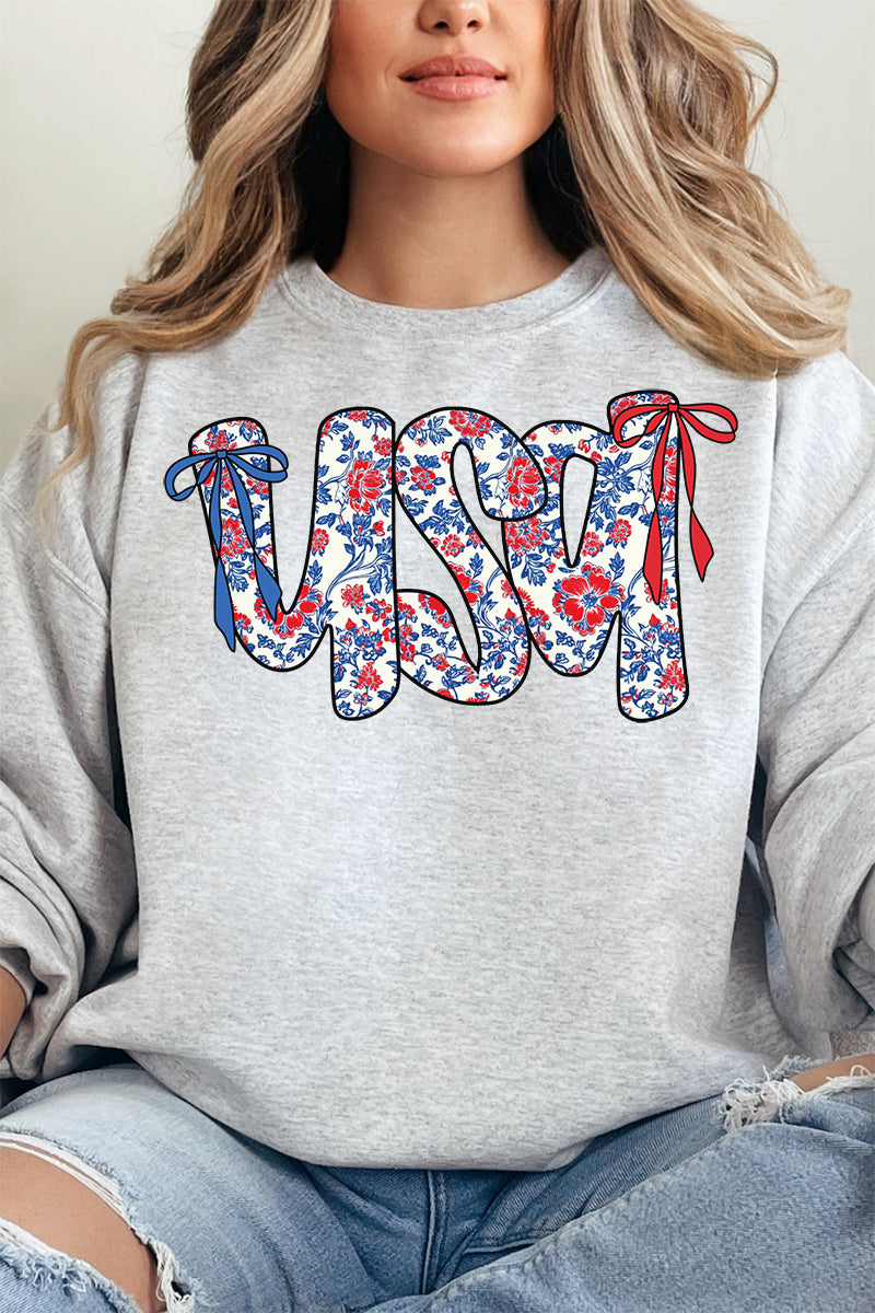 Floral USA Unisex NuBlend Crew Sweatshirt product image 11