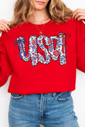 Floral USA Unisex NuBlend Crew Sweatshirt product image 1