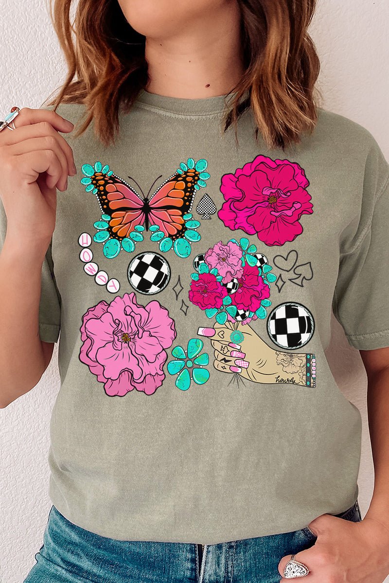 Butterfly Outlaw Girly Comfort Colors Adult Ring-Spun Cotton Tee