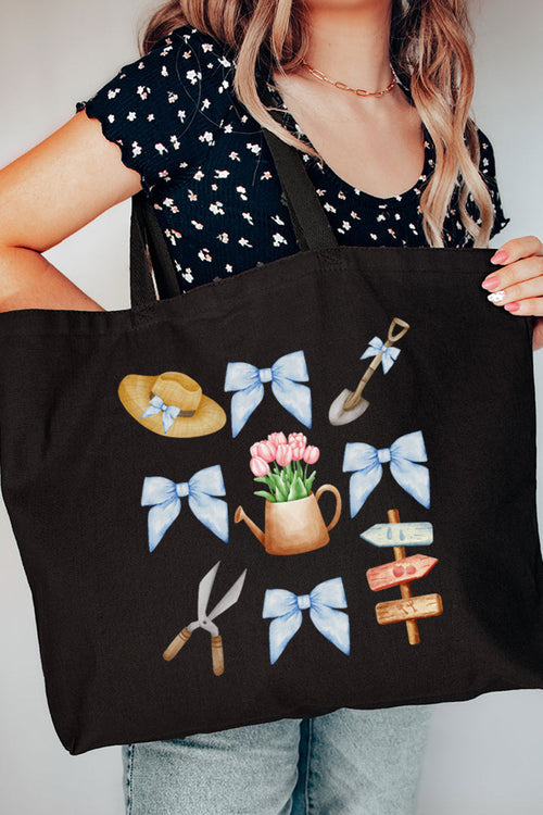 All Things Gardening Canvas Jumbo Tote