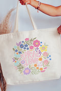 Blooming Love Canvas Jumbo Tote